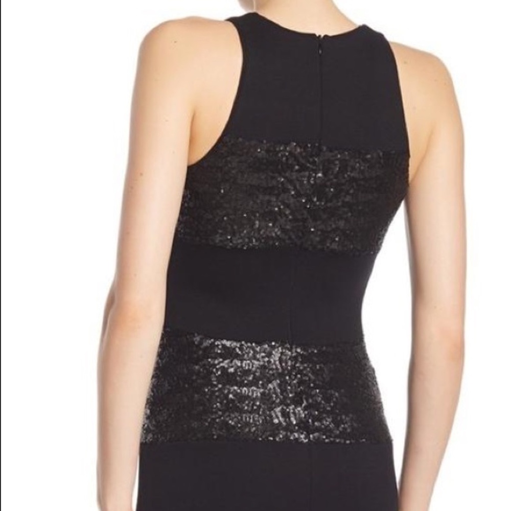Bailey/44 'Do the Hustle' Black Sleeveless Sequin Stripe Dress - Picture 2 of 3